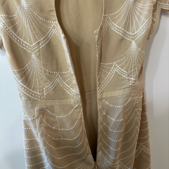 Antonio Melani Classy lined zip dress kaki color excellent preowned sz2 Party - Picture 10 of 16